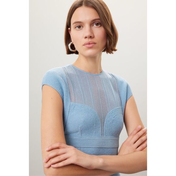 Herve Leger Light Blue Dress - Picture 5 of 10